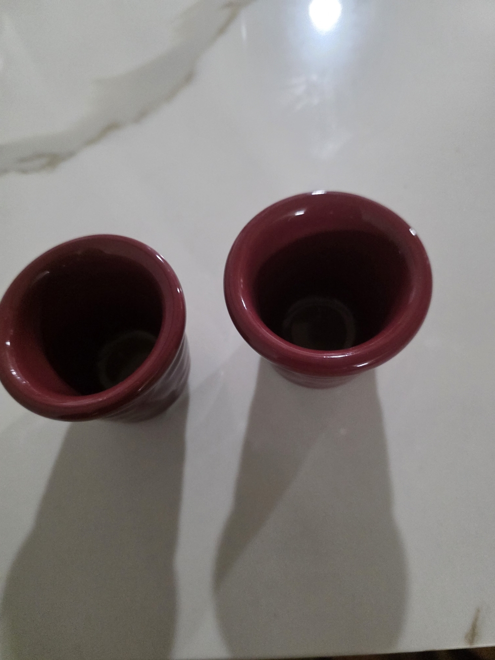 The Longaberger Pottery Woven Traditions PAPRIKA Votive Cups are a set of two